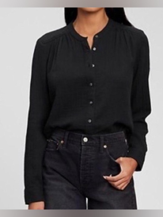 GAP Tops - Gap - NEW - Cotton Gauze Oversized Collarless Shirt